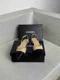 Chanel Two-Tone Slingback Pumps, Cream & Black