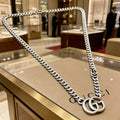 Gucci Silver Double G Chain Necklace